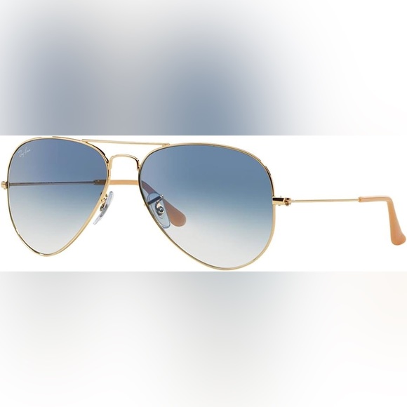 LIKE NEW Oversized Blue Gradient Ray Ban Aviator Sunglasses - Picture 5 of 6